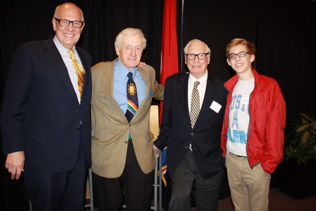 From left, Alex Jones, John Seigenthaler, Sam Kennedy, and grandson John Finney Kennedy Blackstone