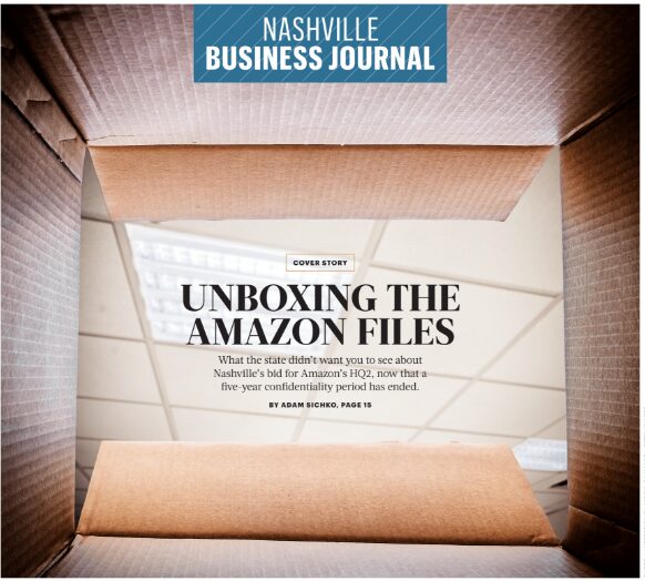 Nashville Business Journal Amazon incentive story